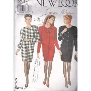 New Look Sewing Pattern 6947 Dress Misses Size‎ 8-18